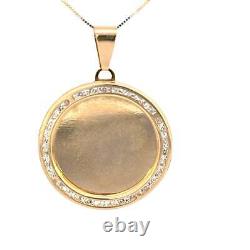 10k Real Gold Memory Picture CZ Charm with Box Chain