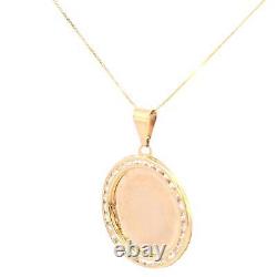 10k Real Gold Memory Picture CZ Charm with Box Chain