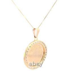 10k Real Gold Memory Picture CZ Charm with Box Chain