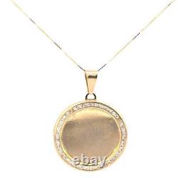 10k Real Gold Memory Picture CZ Charm with Box Chain