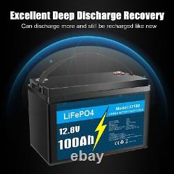 12V 100AH LiFePO4 Deep Cycle Lithium Battery for RV Marine Off-Grid Solar 5000+