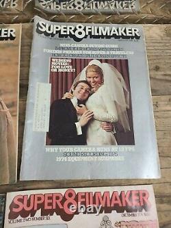 1974 Super 8 Filmaker Magazines Volume 2 Issues 1-6, Rare Spiderman Cover