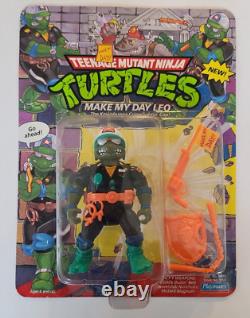 1991 MAKE MY DAY LEO, TMNT Teenage Mutant Ninja Turtles, Action Figure, NIB