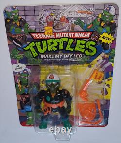 1991 MAKE MY DAY LEO, TMNT Teenage Mutant Ninja Turtles, Action Figure, NIB