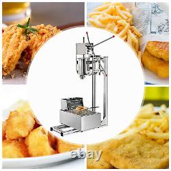 3L Manual Commercial Churros Maker Spanish Donut Make Machine+6L Electric Fryer