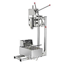 3L Manual Commercial Churros Maker Spanish Donut Make Machine+6L Electric Fryer