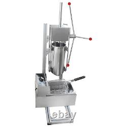 3L Manual Commercial Churros Maker Spanish Donut Make Machine+6L Electric Fryer