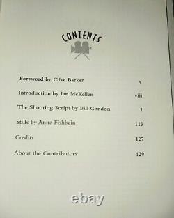 Gods and Monsters The Shooting Script Book 2005 First Edition Newmarket Press