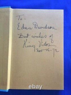 King Vidor On Film Making First Edition Inscribed By King Vidor