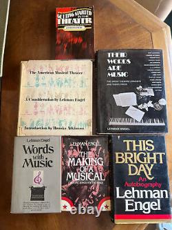 Lot Of 6 Signed Books By Lehman Engel. Words Withmusic/words Are Music/Bright Day