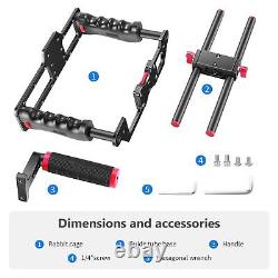 NEEWER Camera Video Cage Film Movie Making Kit, Aluminum Alloy with Top Handle