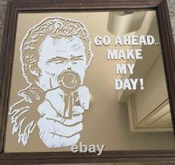 Original Vintage Clint Eastwood Go Ahead Make My Day Mirror