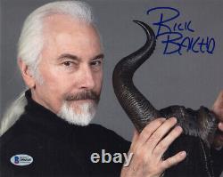 RICK BAKER SIGNED AUTOGRAPHED 8x10 PHOTO LEGENDARY MAKE UP ARTIST BECKETT BAS