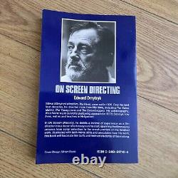 SIGNED EDWARD DMYTRYK FIRST EDITION On Filmmaking + On Screen Directing 1986