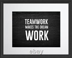 Teamwork Makes The Sportsmanship Poster Print Picture or Framed Wall Art